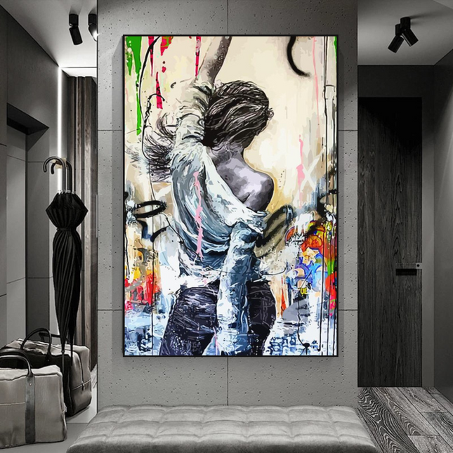 ChandelierDecor - Dancing Girl Street Canvas Wall Art - Unique Collection