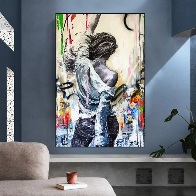 ChandelierDecor - Dancing Girl Street Canvas Wall Art - Unique Collection