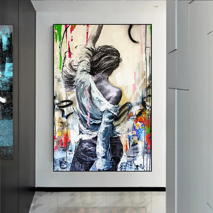 ChandelierDecor - Dancing Girl Street Canvas Wall Art - Unique Collection