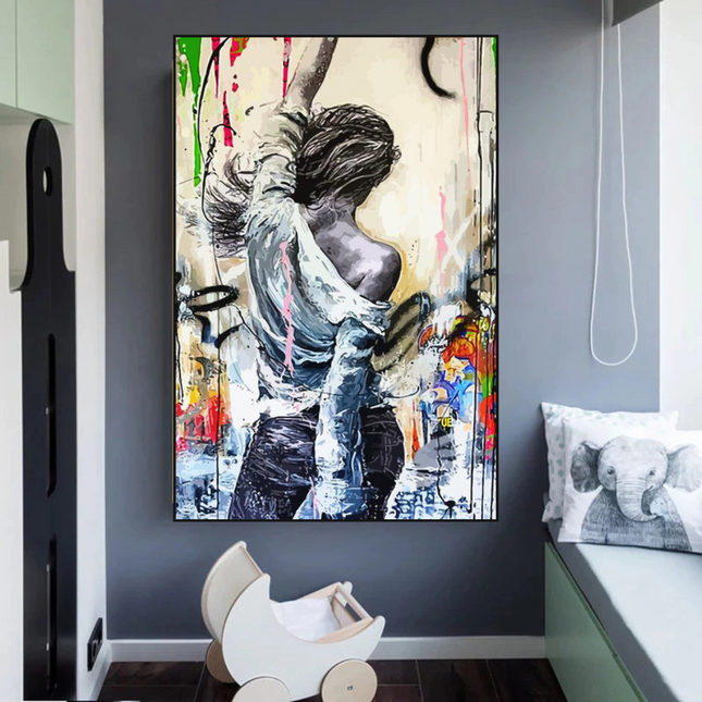 ChandelierDecor - Dancing Girl Street Canvas Wall Art - Unique Collection