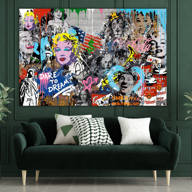 ChandelierDecor - Dare to Dream: Iconic Celebrities Canvas Wall Art