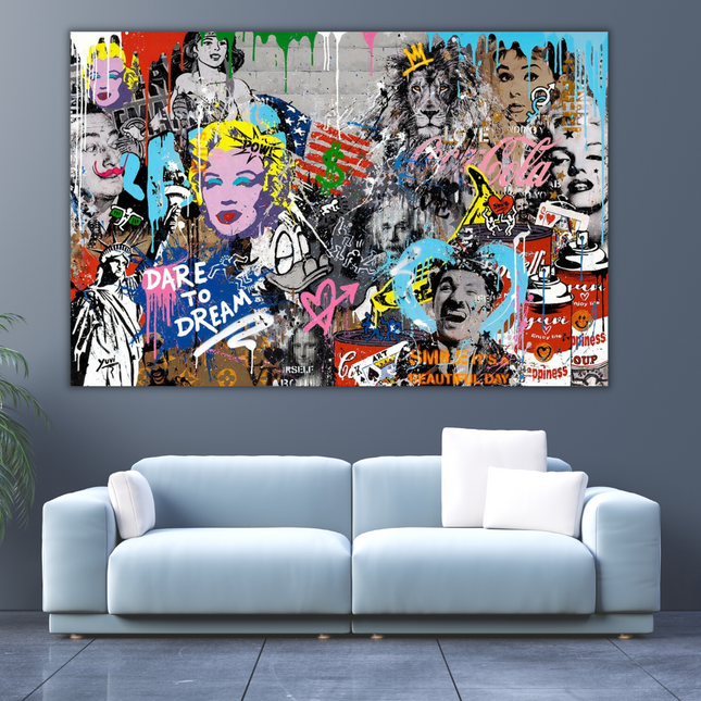 ChandelierDecor - Dare to Dream: Iconic Celebrities Canvas Wall Art