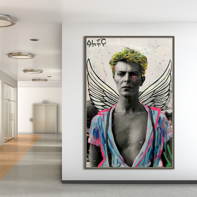 ChandelierDecor - David Bowie Angel Singer by Alec Canvas Wall Art