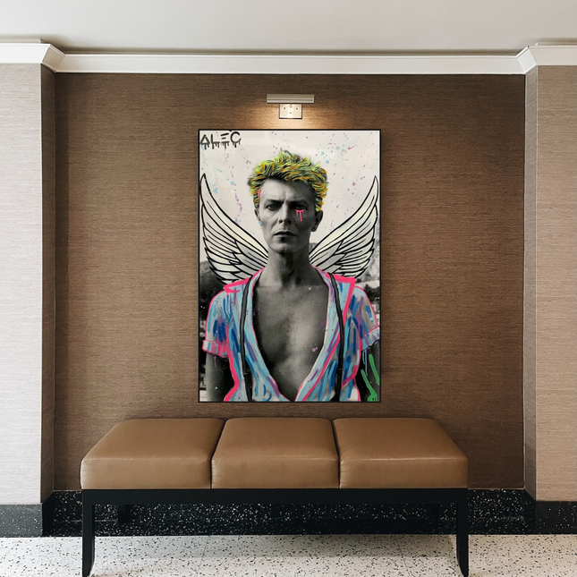 ChandelierDecor - David Bowie Angel Singer by Alec Canvas Wall Art