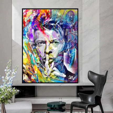 ChandelierDecor - David Bowie Singer Famous Wall Canvas Art Wall Hanging