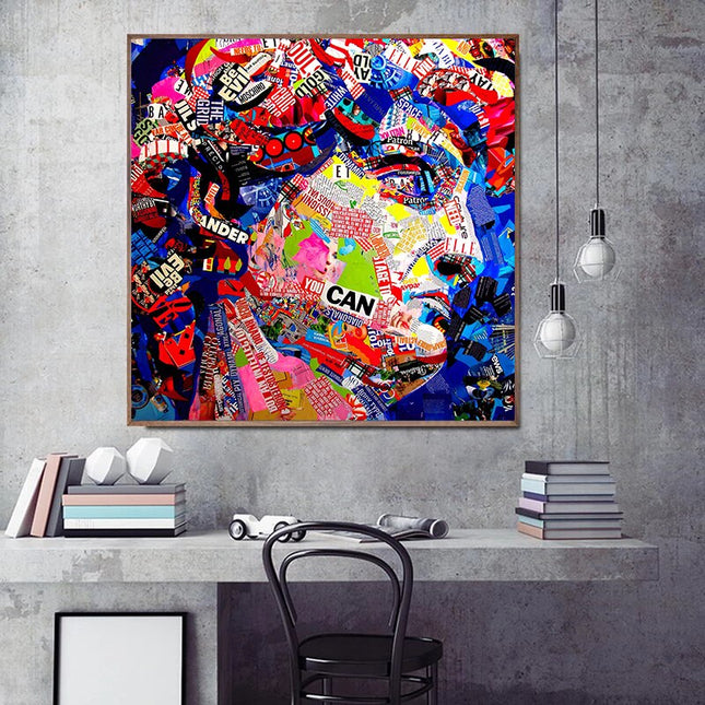 ChandelierDecor - David Head Sculpture Graffiti Canvas Wall Art