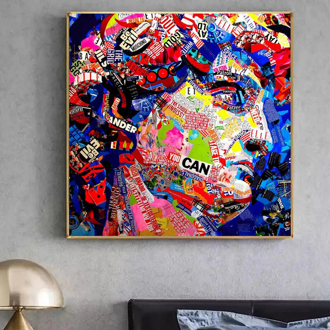 ChandelierDecor - David Head Sculpture Graffiti Canvas Wall Art