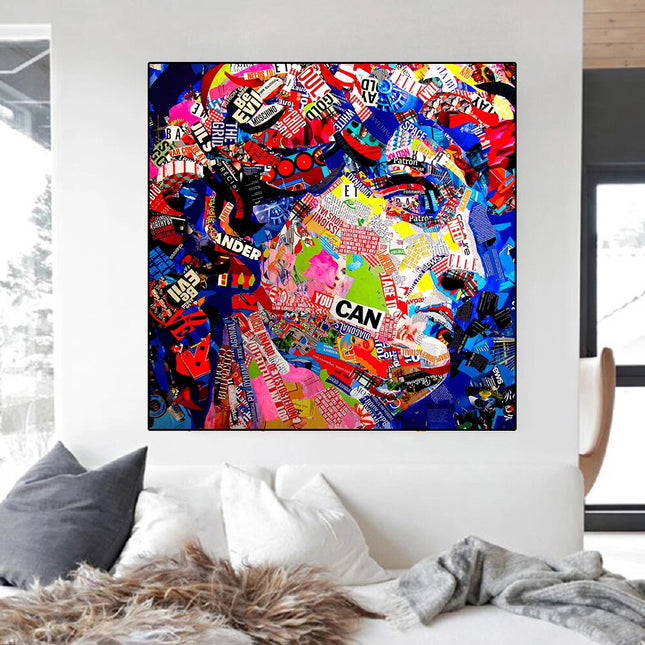 ChandelierDecor - David Head Sculpture Graffiti Canvas Wall Art