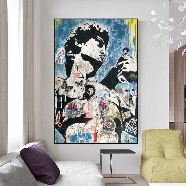 ChandelierDecor - David Sculpture Graffiti Canvas Wall Art