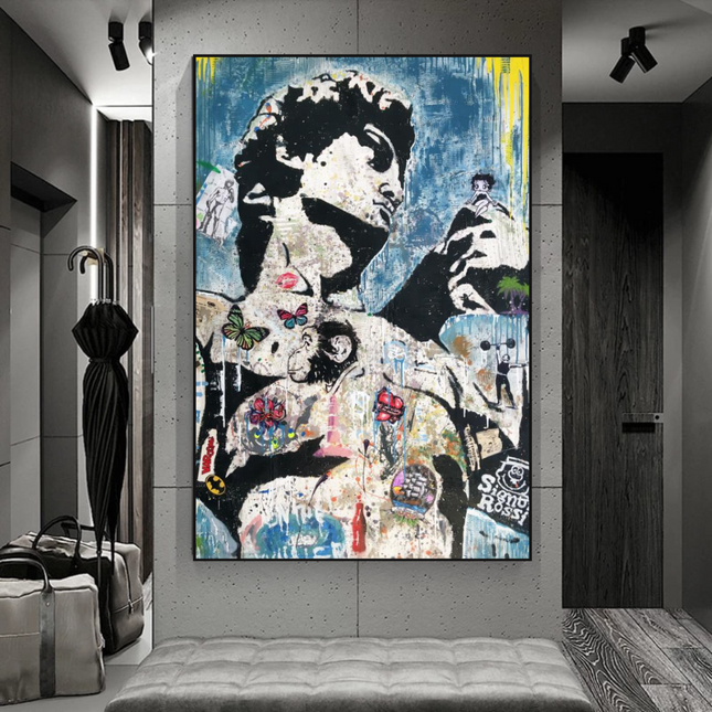 ChandelierDecor - David Sculpture Graffiti Canvas Wall Art