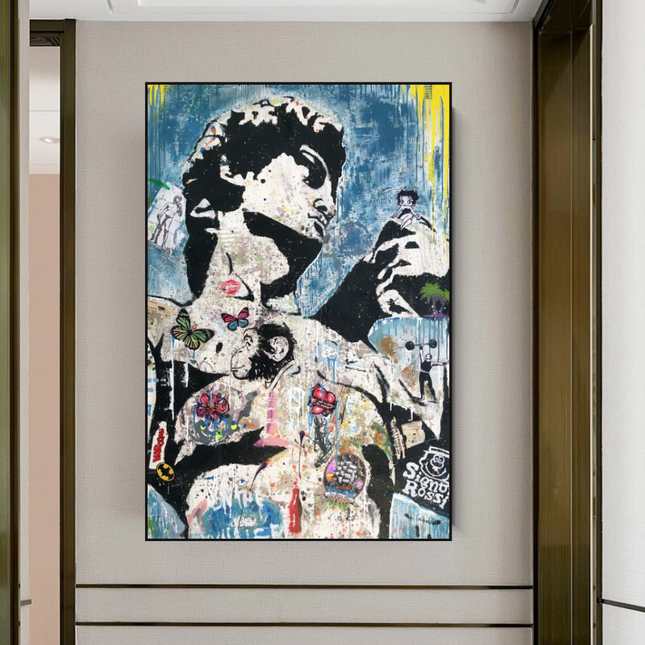 ChandelierDecor - David Sculpture Graffiti Canvas Wall Art