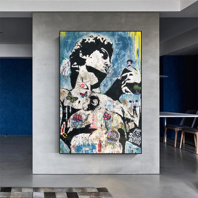 ChandelierDecor - David Sculpture Graffiti Canvas Wall Art