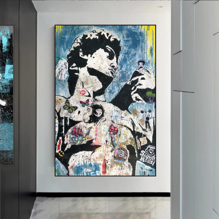 ChandelierDecor - David Sculpture Graffiti Canvas Wall Art