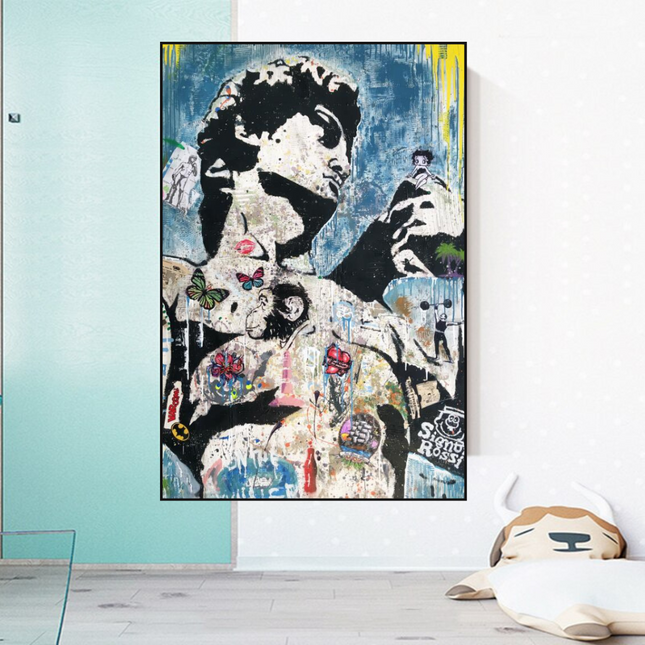 ChandelierDecor - David Sculpture Graffiti Canvas Wall Art