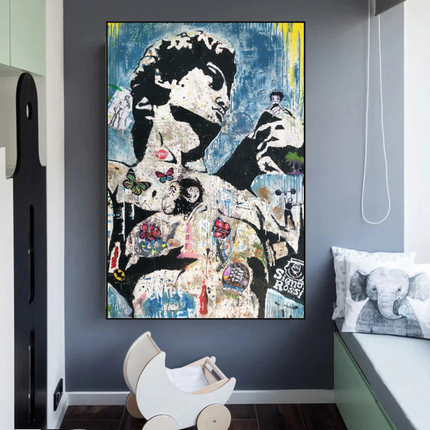 ChandelierDecor - David Sculpture Graffiti Canvas Wall Art