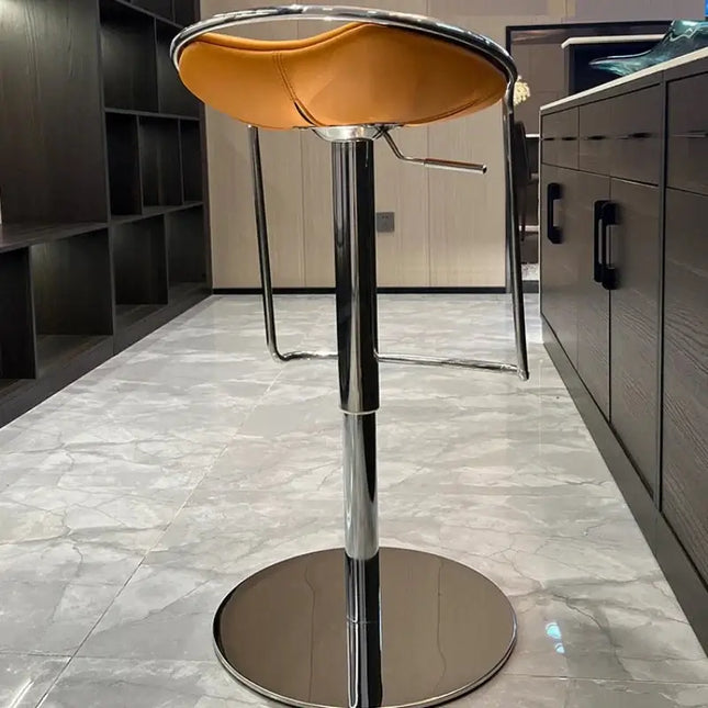 ChandelierDecor - Designer Leather Bar Stool – Swivel, Adjustable