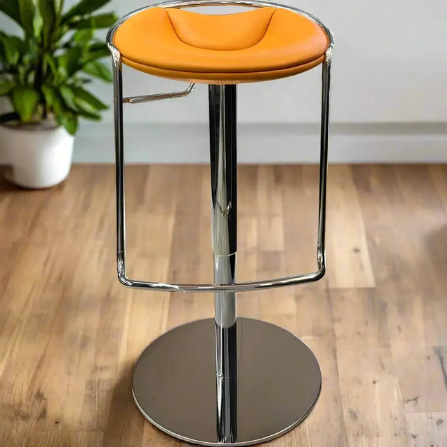 ChandelierDecor - Designer Leather Bar Stool – Swivel, Adjustable