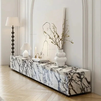 Designer Marble Pattern TV Stands for Living Room-TV Stands