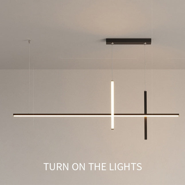 ChandelierDecor - Dining Room Chandelier LED - Minimalist Strip Designer Lamp