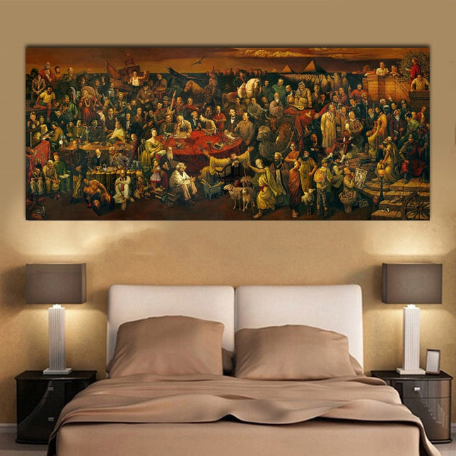 ChandelierDecor - Discussing Divine Comedy Canvas Wall Art