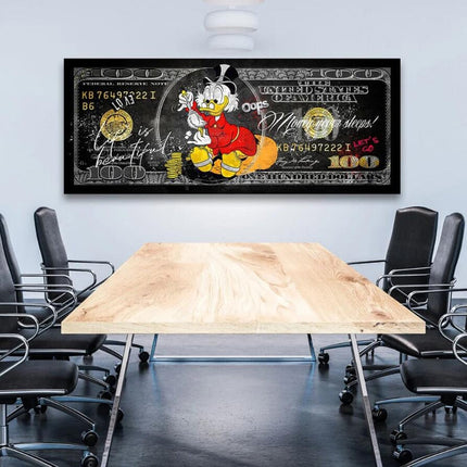 ChandelierDecor - Disney Scrooge McDuck Dollar Donald Duck Canvas Wall Art Poster