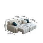 2 Seater - 210cm / Off White / Techno Fabric (Softness 5/10)