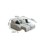 Single Seater - 145cm / Off White / Techno Fabric (Softness 5/10)