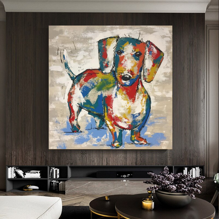 ChandelierDecor - Dog Canvas Wall Art