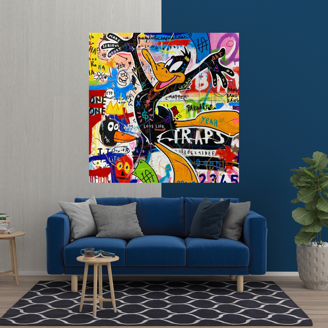 ChandelierDecor - Duffy Duck Graffiti Canvas Wall Art
