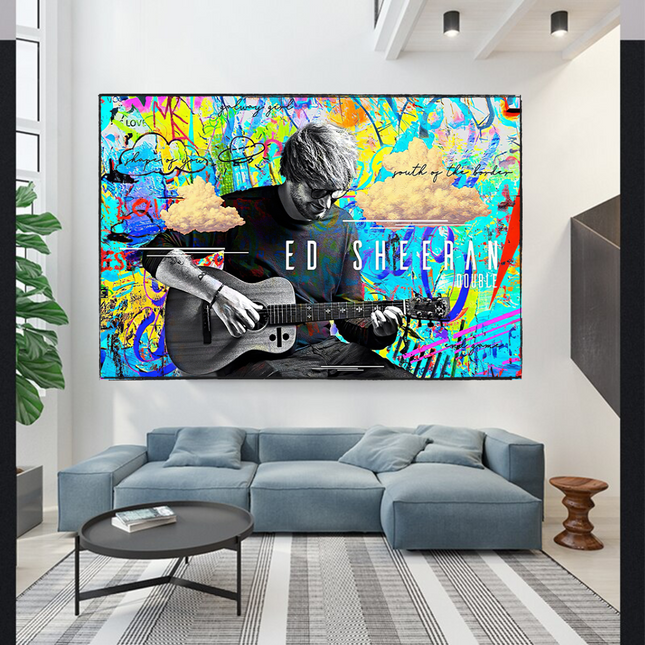 ChandelierDecor - Ed Sheeran Singer Canvas Wall Art for Home Living and Office