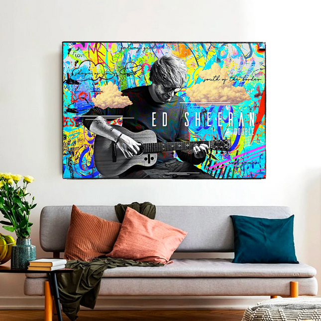 ChandelierDecor - Ed Sheeran Singer Canvas Wall Art for Home Living and Office