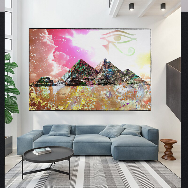 ChandelierDecor - Egyptian Pyramids Canvas Wall Art