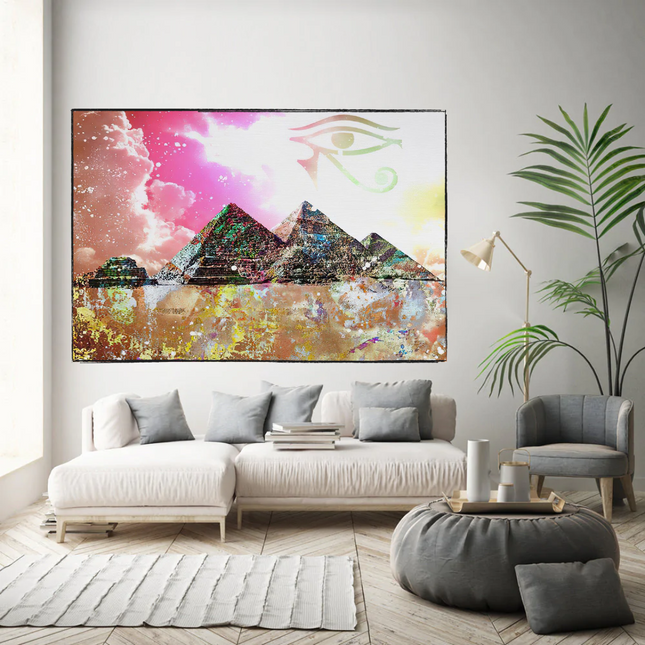 ChandelierDecor - Egyptian Pyramids Canvas Wall Art