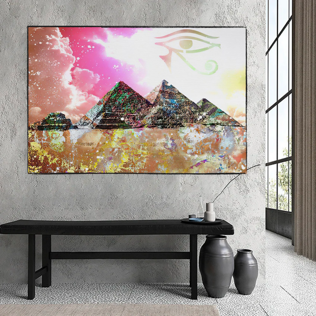 ChandelierDecor - Egyptian Pyramids Canvas Wall Art