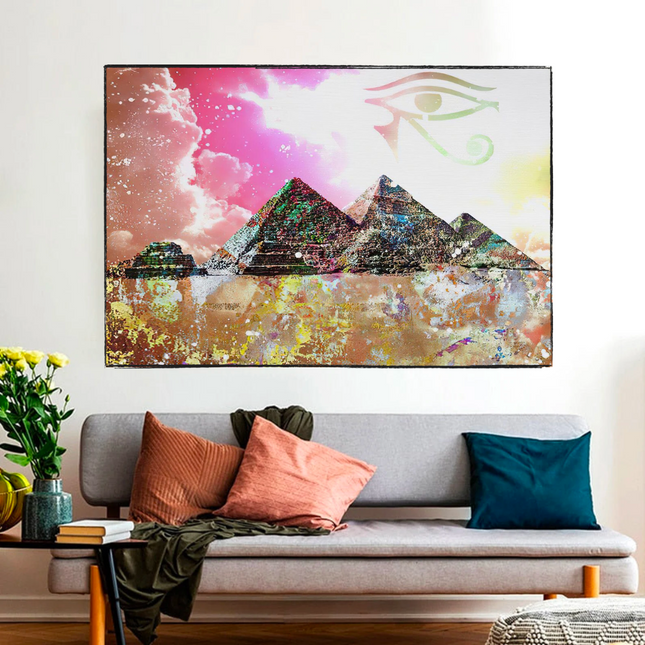 ChandelierDecor - Egyptian Pyramids Canvas Wall Art