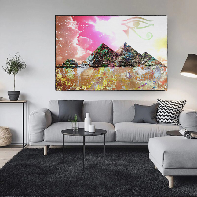 ChandelierDecor - Egyptian Pyramids Canvas Wall Art