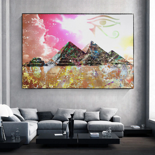 ChandelierDecor - Egyptian Pyramids Canvas Wall Art