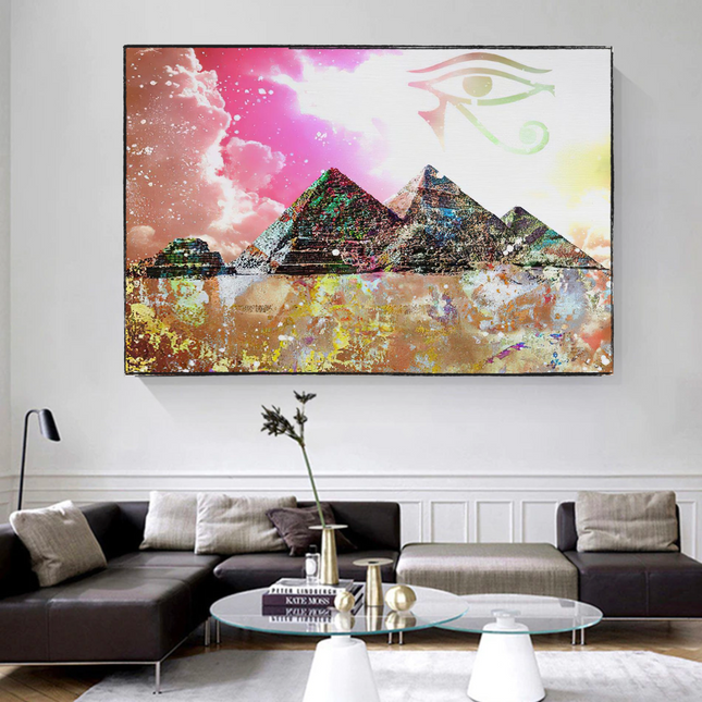 ChandelierDecor - Egyptian Pyramids Canvas Wall Art