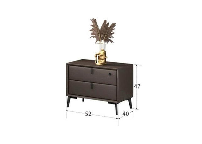 Black Movino Design Cushioned Bed Frame-Bed Frame