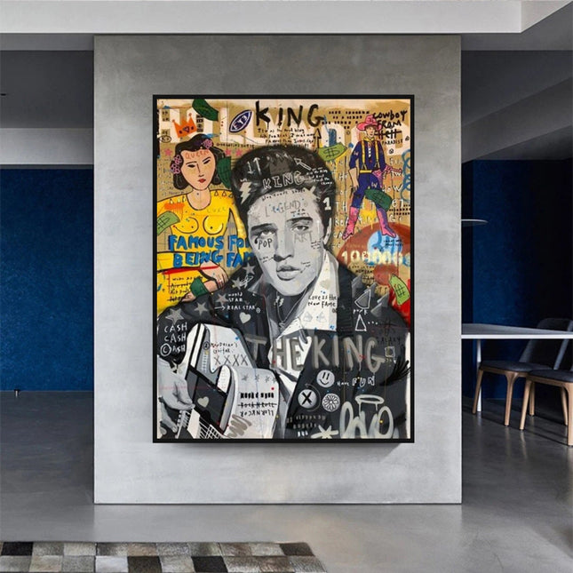 ChandelierDecor - Elvis Presley Singer Graffiti Canvas Wall Art