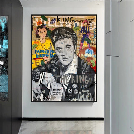 ChandelierDecor - Elvis Presley Singer Graffiti Canvas Wall Art