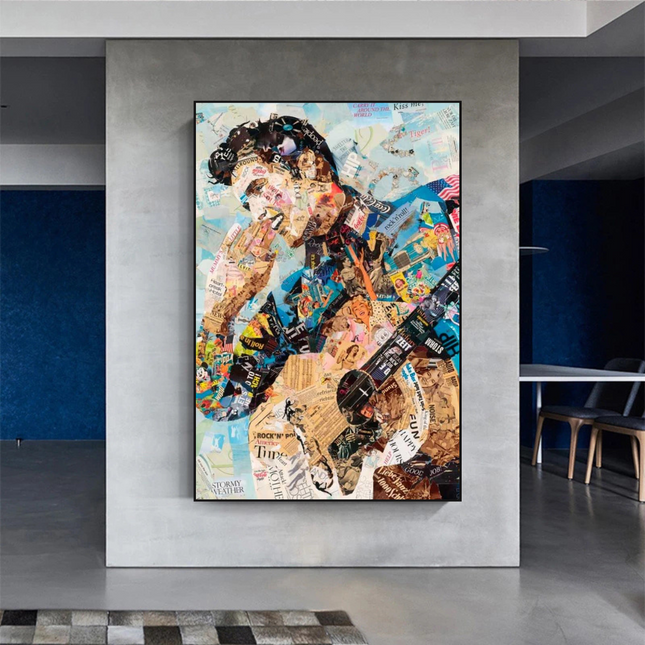 ChandelierDecor - Elvis Presley Singer Portrait Canvas Painting Abstract Magazine Wall Art