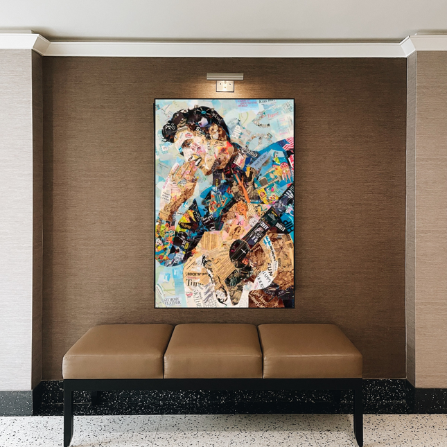ChandelierDecor - Elvis Presley Singer Portrait Canvas Painting Abstract Magazine Wall Art