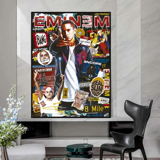 ChandelierDecor - Eminem Singer Canvas Wall Art