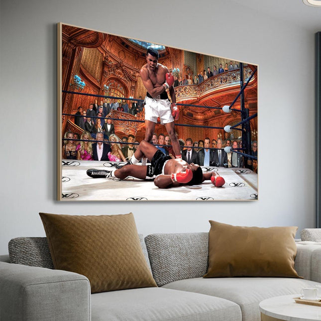 ChandelierDecor - Famous Boxer Muhammad Ali VS Sonny Liston Canvas Art