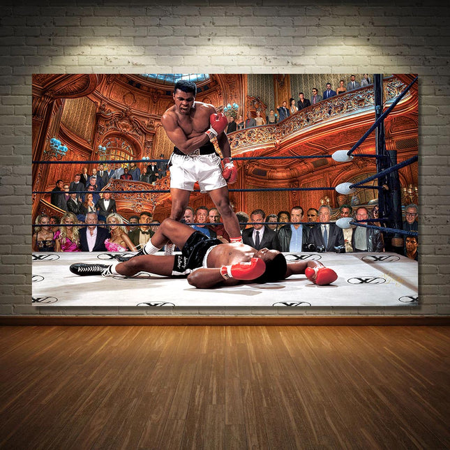 ChandelierDecor - Famous Boxer Muhammad Ali VS Sonny Liston Canvas Art