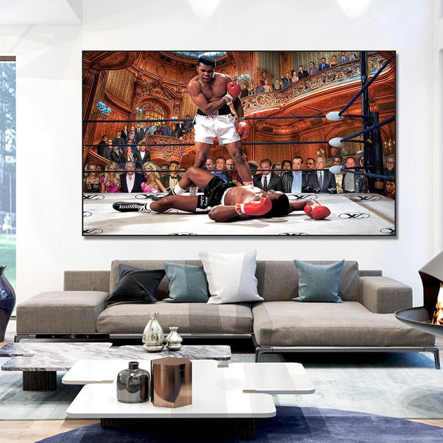 ChandelierDecor - Famous Boxer Muhammad Ali VS Sonny Liston Canvas Art