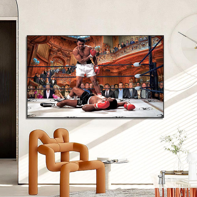 ChandelierDecor - Famous Boxer Muhammad Ali VS Sonny Liston Canvas Art