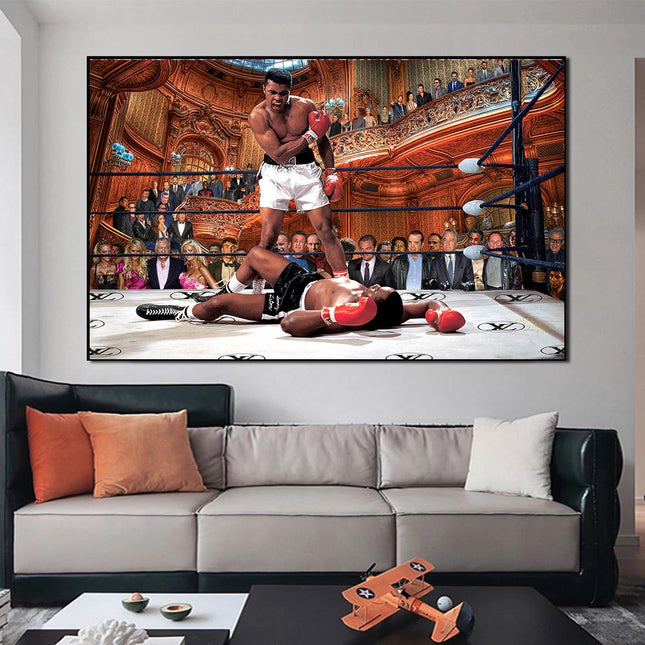 ChandelierDecor - Famous Boxer Muhammad Ali VS Sonny Liston Canvas Art