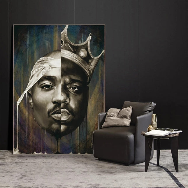 ChandelierDecor - Famous Rapper Singer Portrait of Tupac Canvas Wall Art